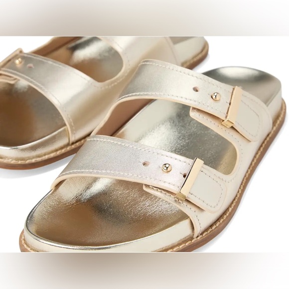 NWT Cole Haan Women’s Marisol Footbed Sandal, Gold, Size 9 - Picture 3 of 8